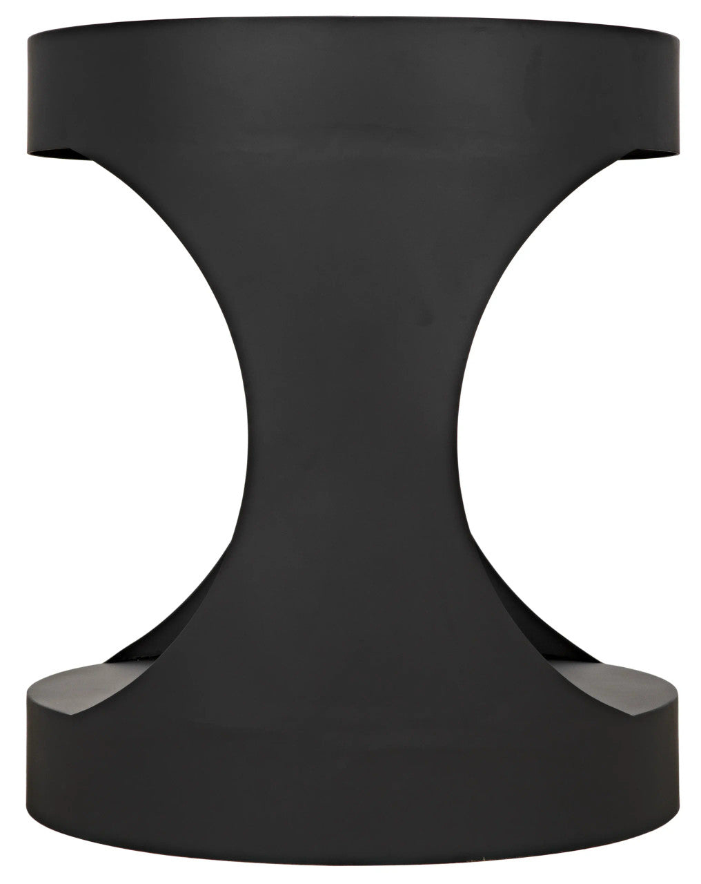 Noir Eclipse Round Side Table in Matte Black GTAB302MTB