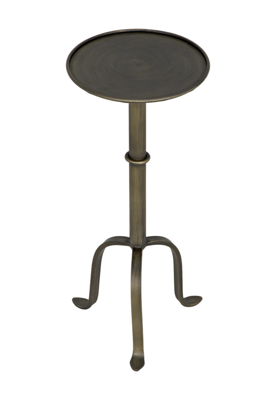 Noir Tini Side Table in Aged Brass GTAB303AB