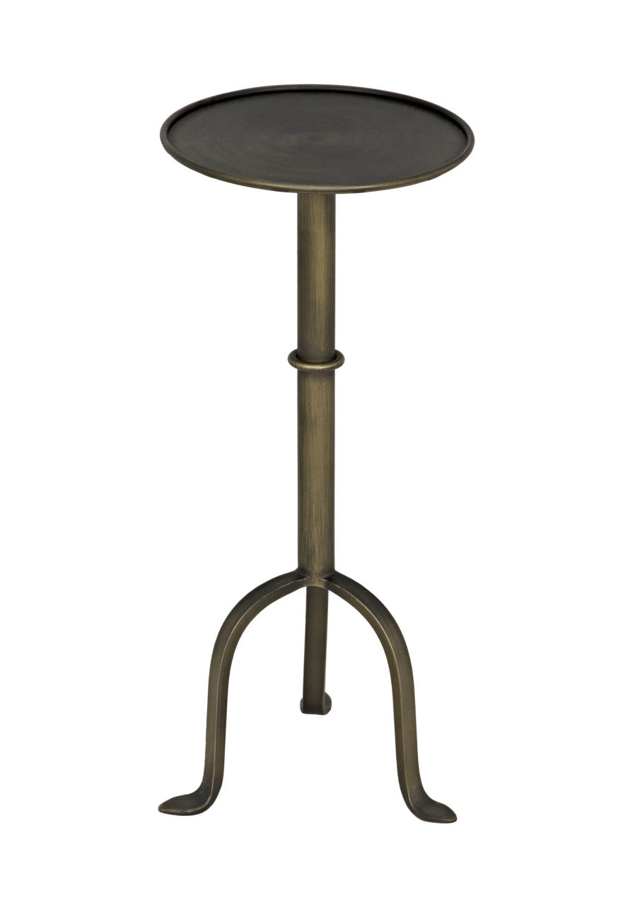 Noir Tini Side Table in Aged Brass GTAB303AB