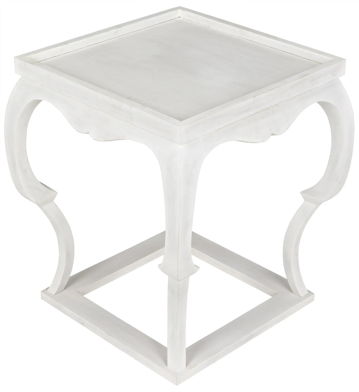 Noir Bellini Side Table in White Wash GTAB326WH