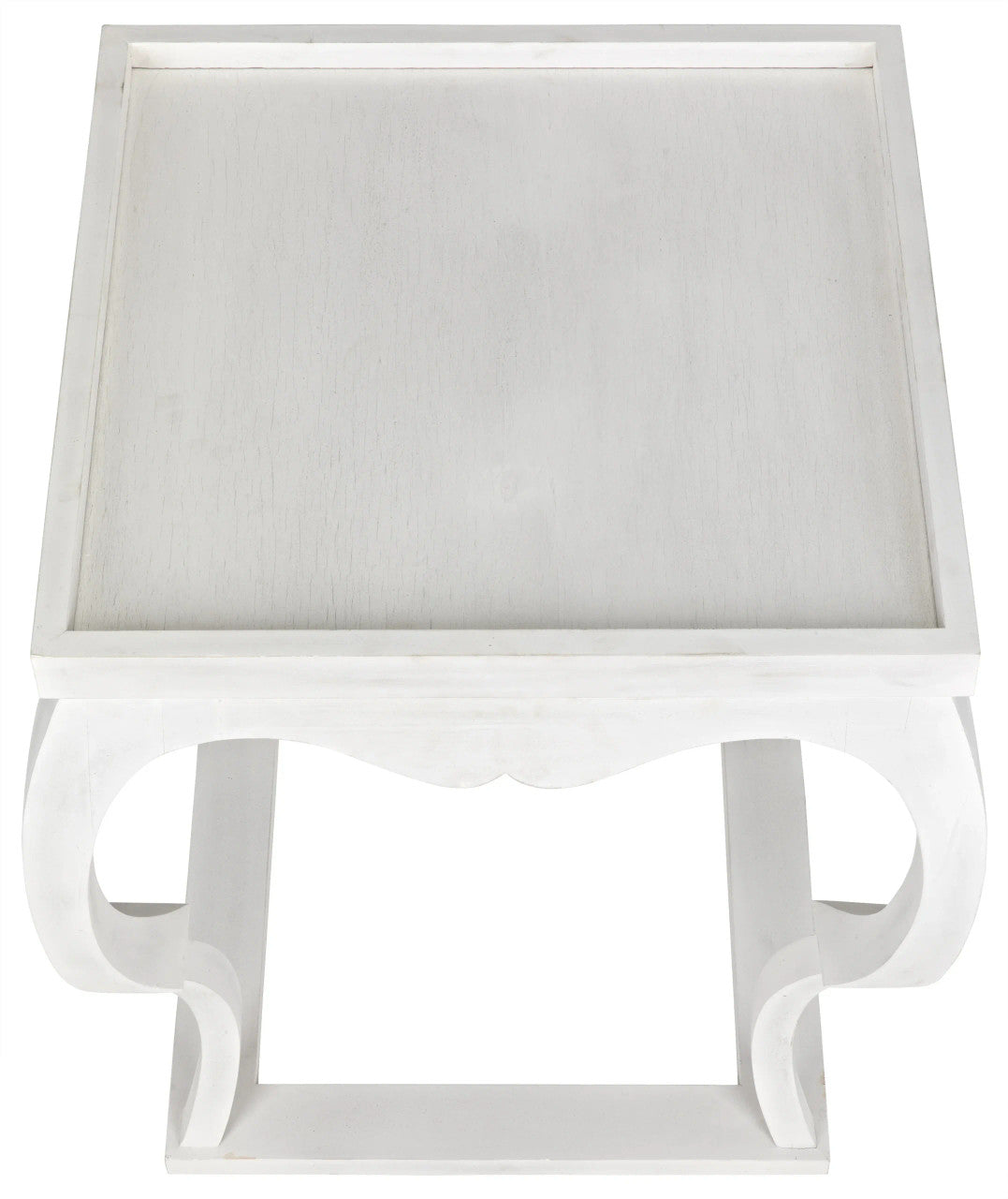 Noir Bellini Side Table in White Wash GTAB326WH