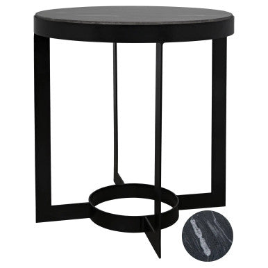 Noir Parker Side Table in Matte Black GTAB333-ML