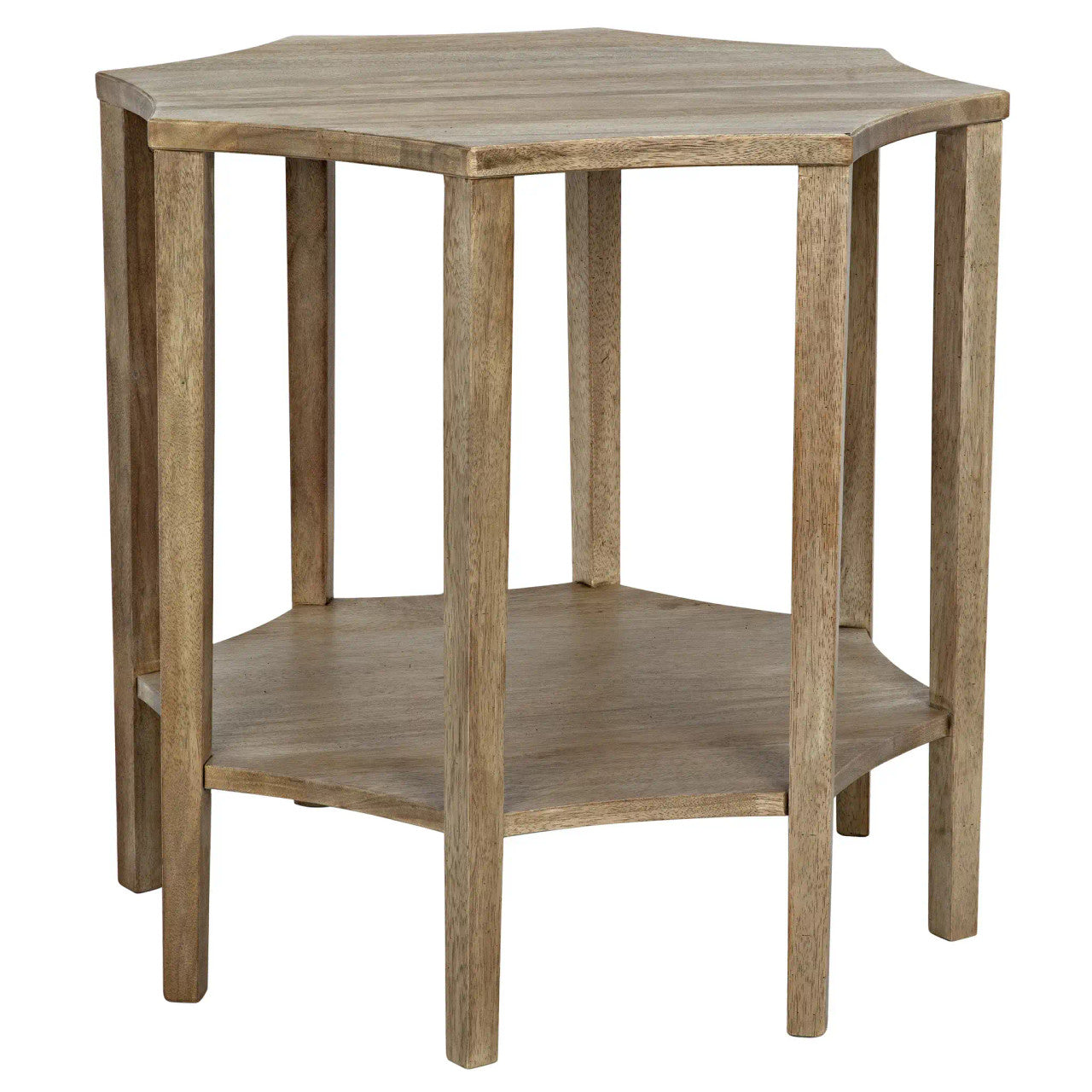 Noir Ariana Side Table in Washed Walnut GTAB335WAW