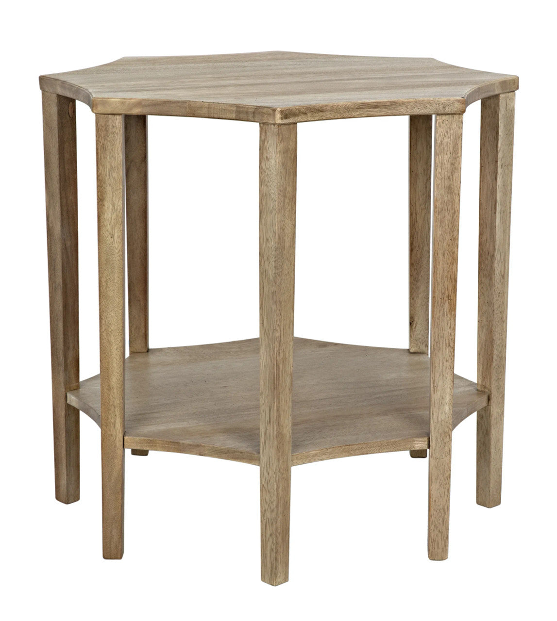 Noir Ariana Side Table in Washed Walnut GTAB335WAW