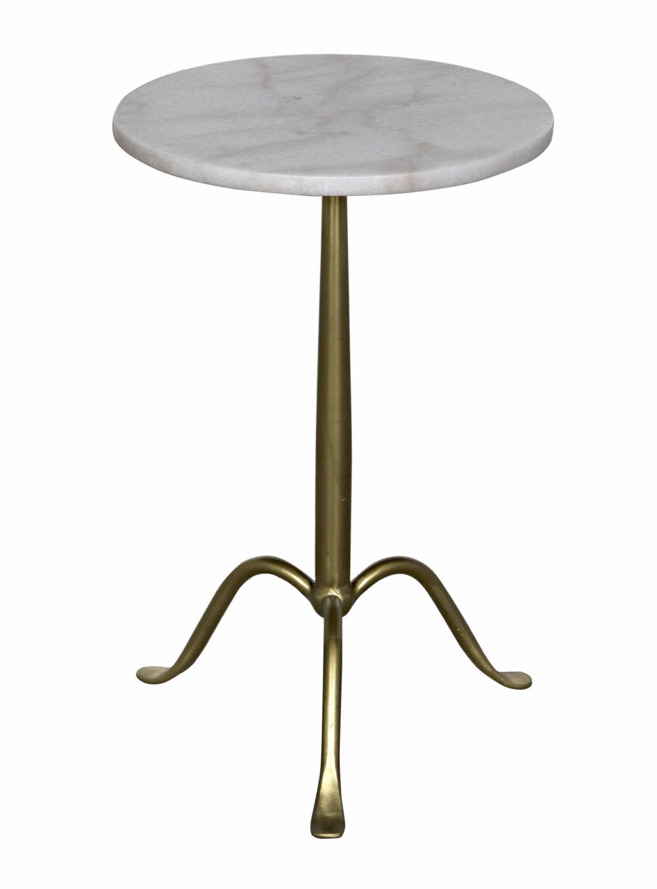 Noir Cosmopolitan Side Table in Antique Brass GTAB343MB