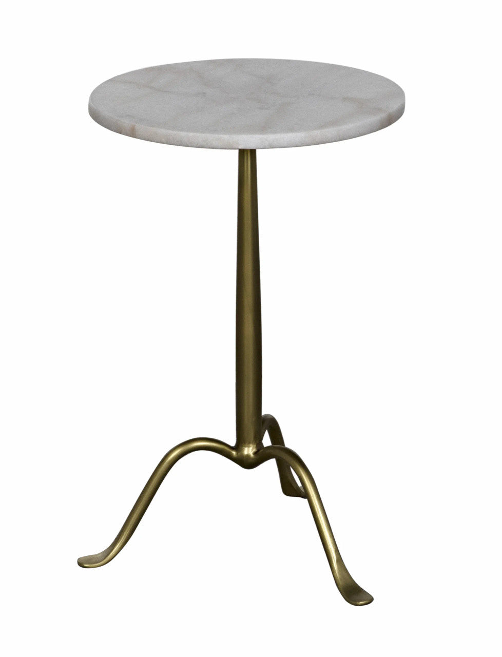 Noir Cosmopolitan Side Table in Antique Brass GTAB343MB