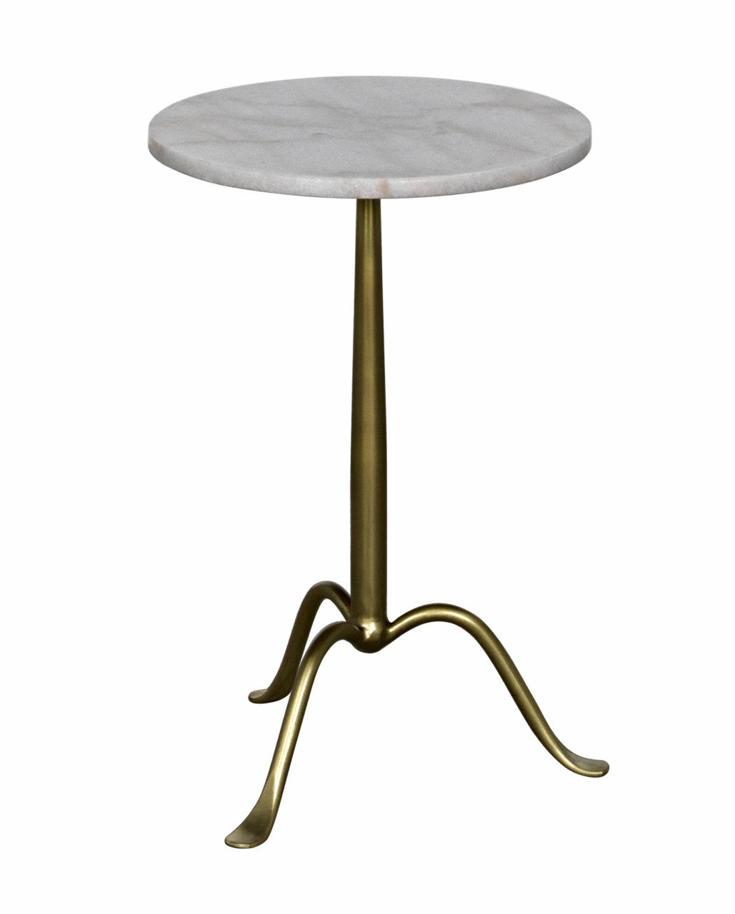 Noir Cosmopolitan Side Table in Antique Brass GTAB343MB