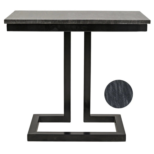 Noir Alonzo Side Table in Matte Black GTAB359-ML