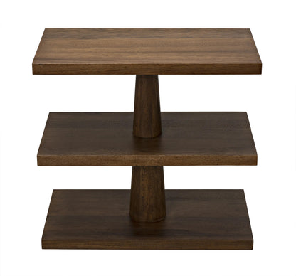 Noir Fatima Side Table in Dark Walnut GTAB382DW