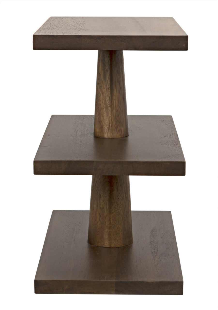 Noir Fatima Side Table in Dark Walnut GTAB382DW