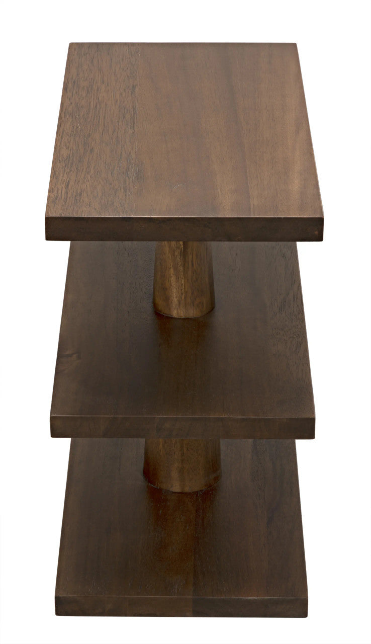 Noir Fatima Side Table in Dark Walnut GTAB382DW