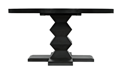 Noir Zig-Zag Dining Table 60" Diameter in Pale GTAB472P