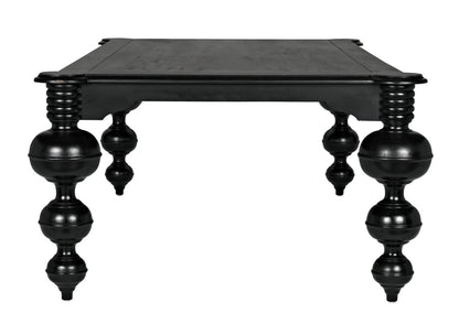 Noir Claudio Dining Table in Hand Rubbed Black GTAB473HB