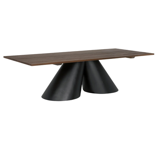 Noir Mason Table in Dark Walnut and Matte Black GTAB5002MTB