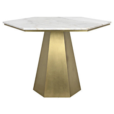 Noir Demetria Table in Antique Brass GTAB500MB