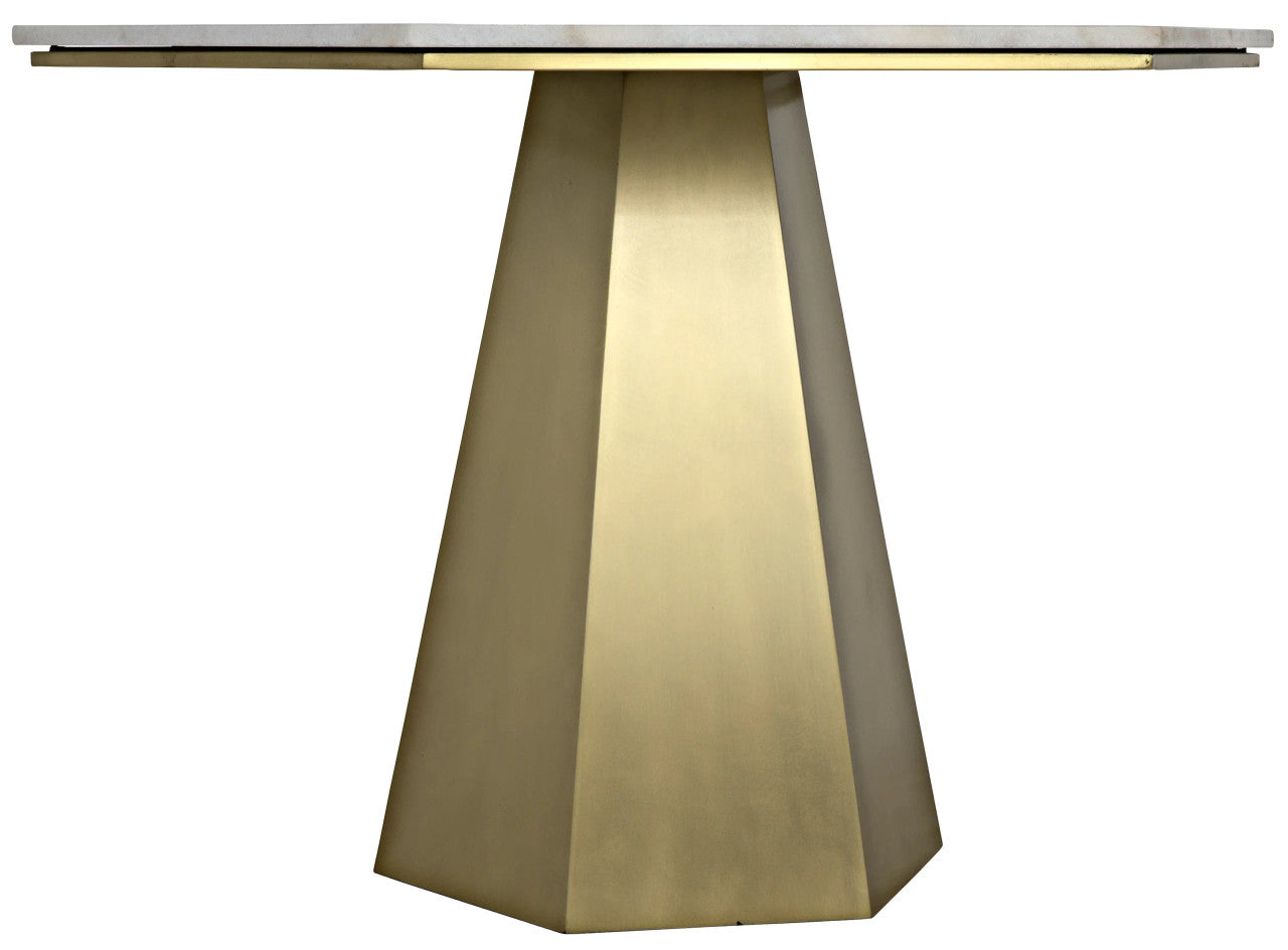 Noir Demetria Table in Antique Brass GTAB500MB