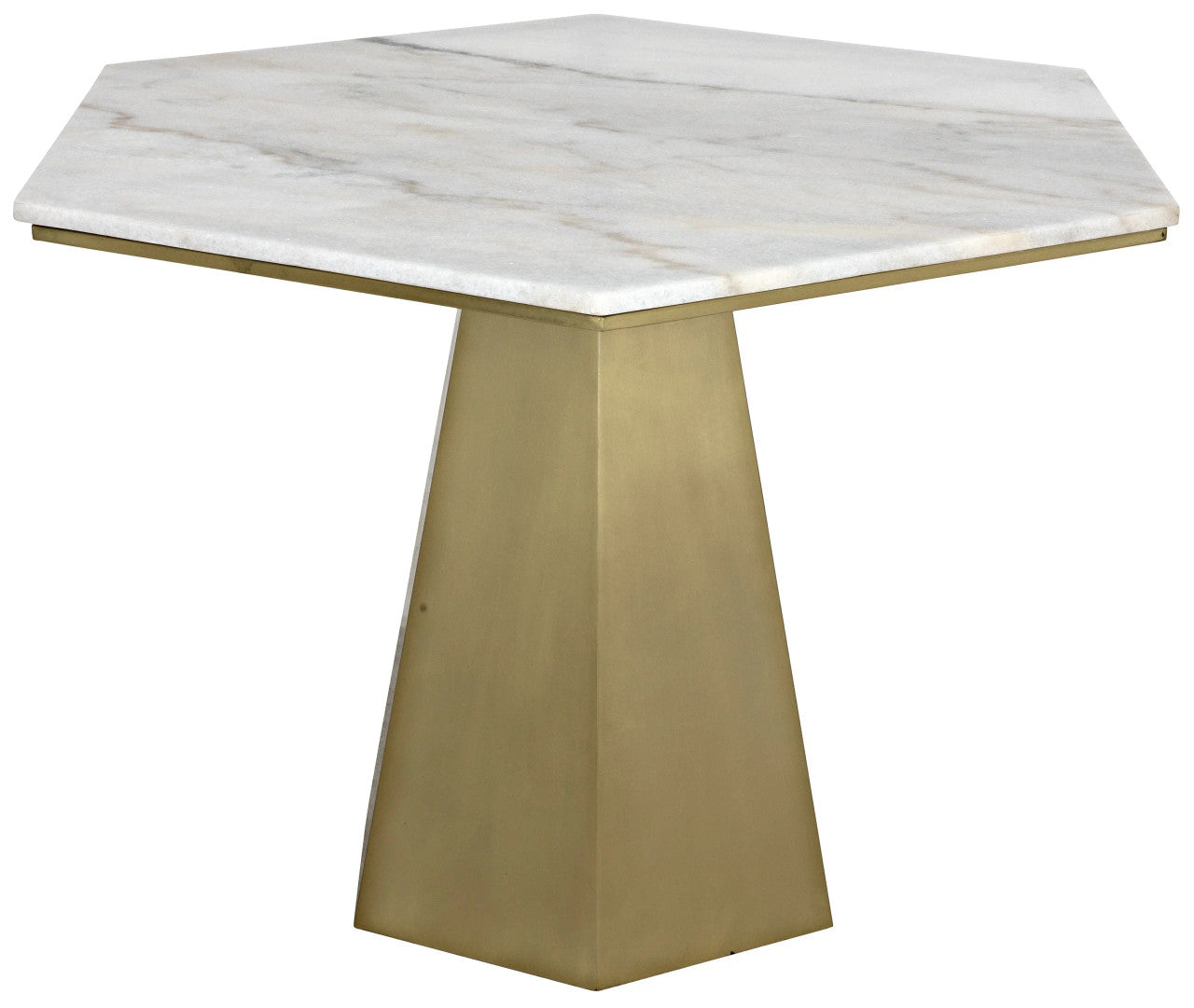 Noir Demetria Table in Antique Brass GTAB500MB