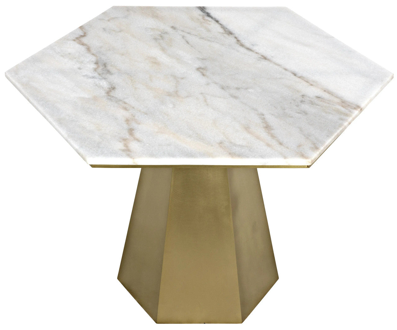 Noir Demetria Table in Antique Brass GTAB500MB