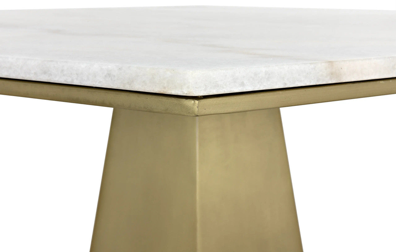 Noir Demetria Table in Antique Brass GTAB500MB