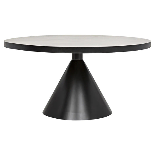 Noir Cone Dining Table in Matte Black GTAB523MTB