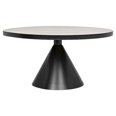 Noir Cone Dining Table in Matte Black GTAB523MTB