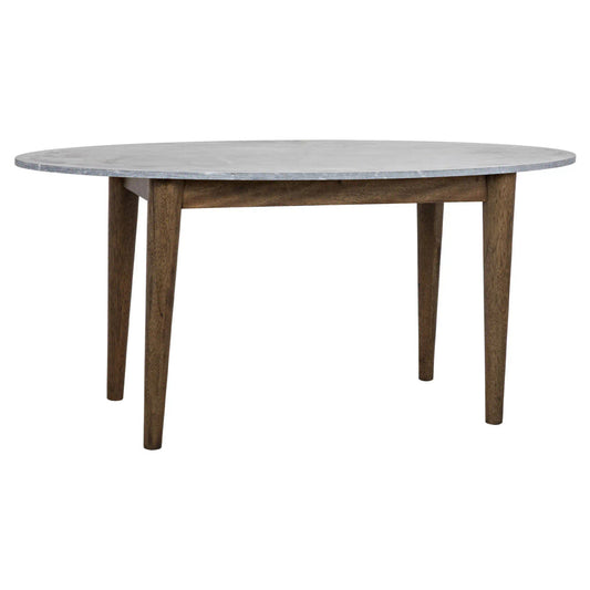 Noir Surf Oval Dining Table in Dark Walnut Base GTAB524DW