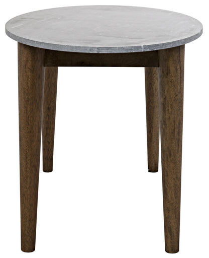 Noir Surf Oval Dining Table in Dark Walnut Base GTAB524DW