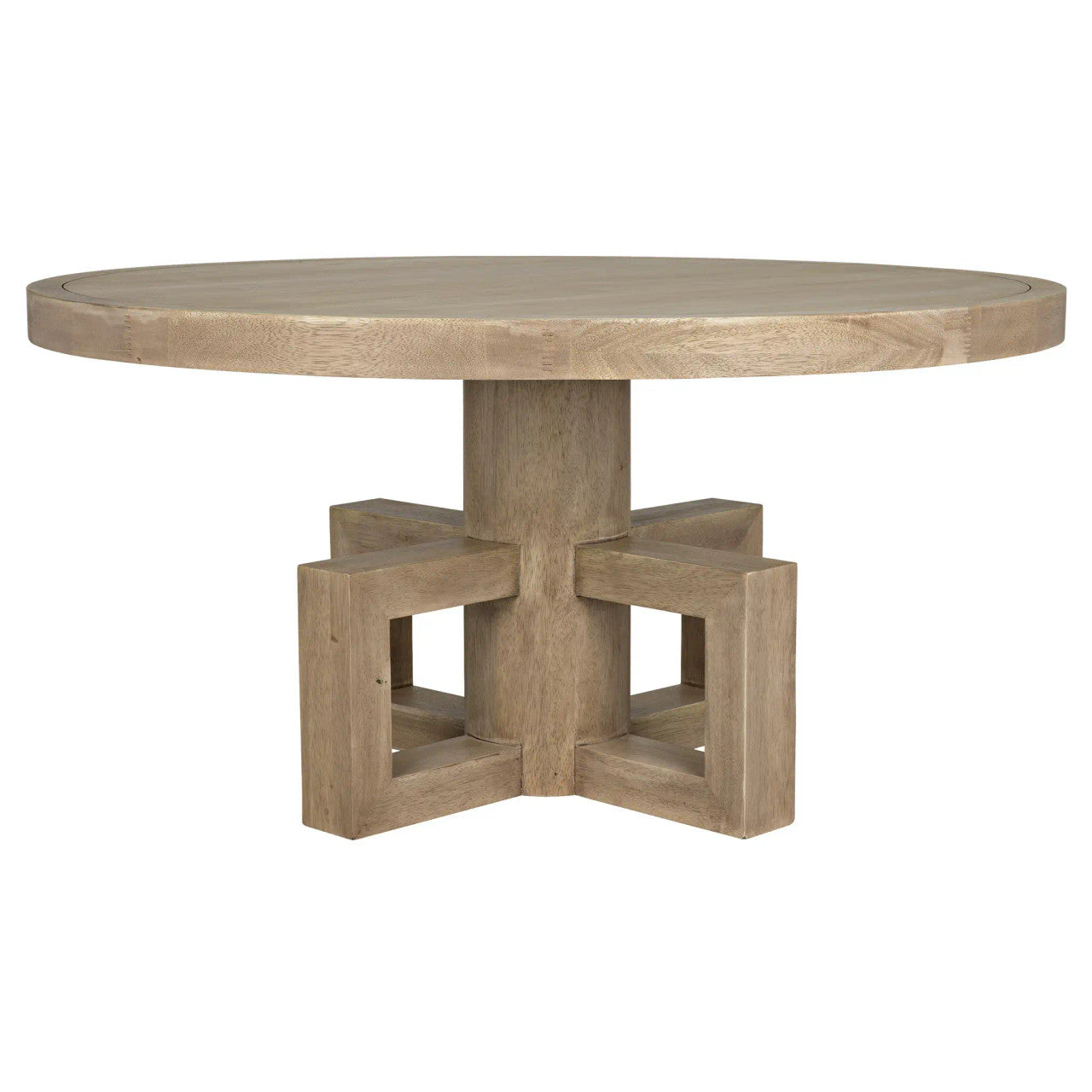 Noir Lima Dining Table in Washed Walnut GTAB531WAW-60