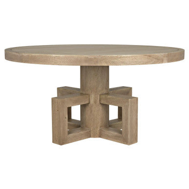 Noir Lima Dining Table in Washed Walnut GTAB531WAW-60