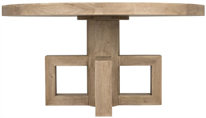 Noir Lima Dining Table in Washed Walnut GTAB531WAW-60