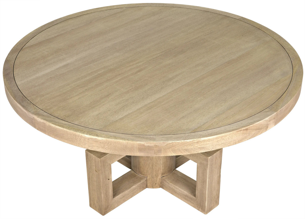 Noir Lima Dining Table in Washed Walnut GTAB531WAW-60