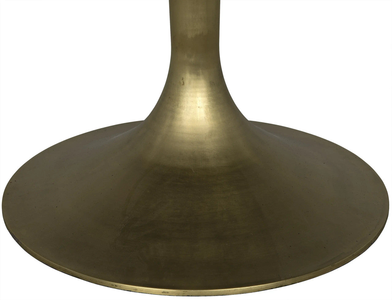 Noir Herno Table in Matte Black Top with Antique Brass Base GTAB541MB