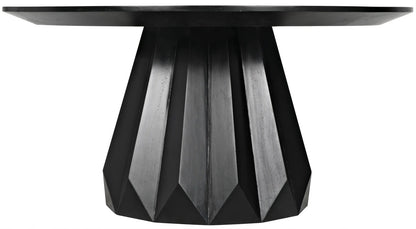 Noir Brosche Dining Table in Hand Rubbed Black GTAB550HB