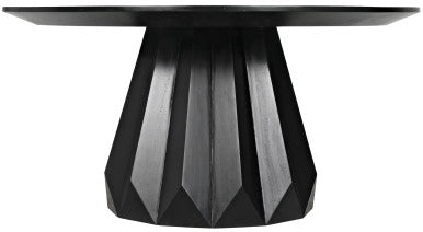 Noir Brosche Dining Table in Hand Rubbed Black GTAB550HB