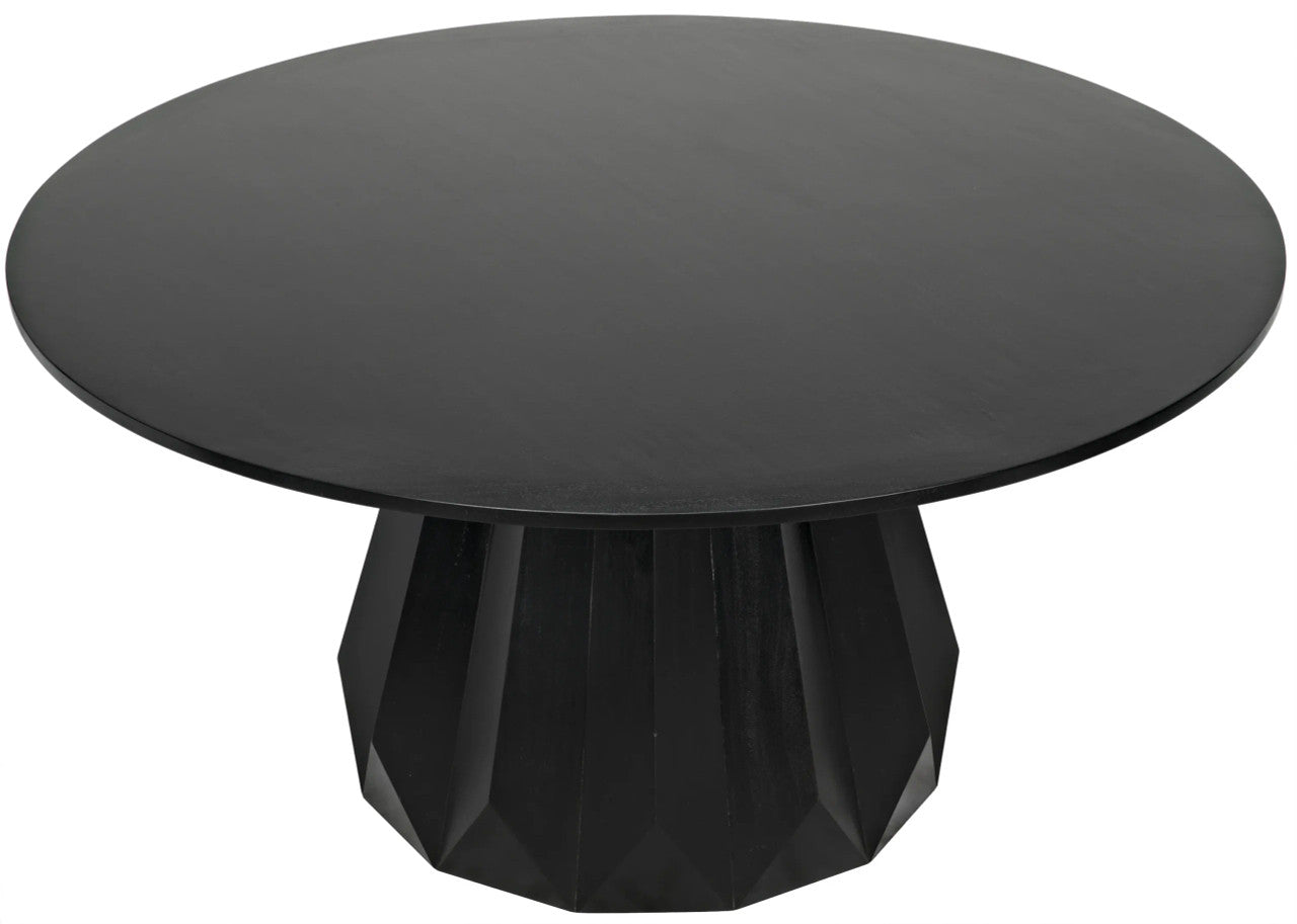 Noir Brosche Dining Table in Hand Rubbed Black GTAB550HB