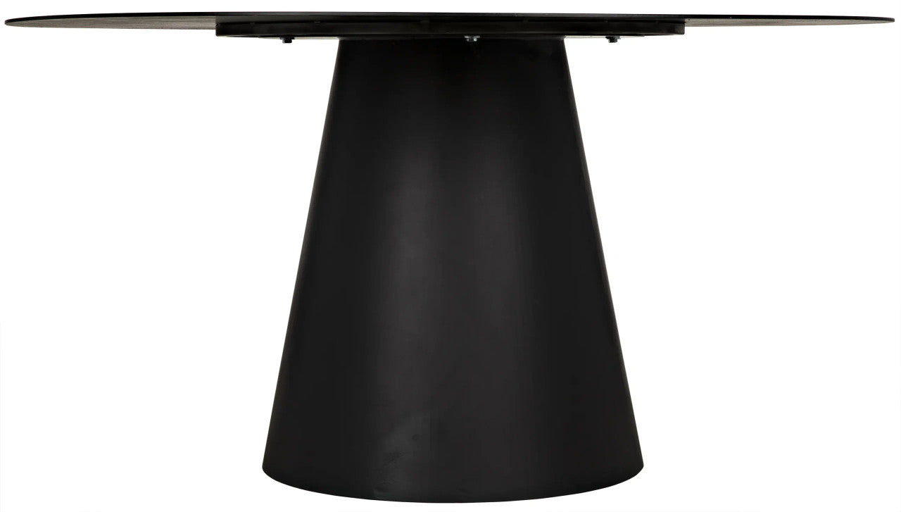 Noir Vesuvius Dining Table in Matte Black GTAB556MTB