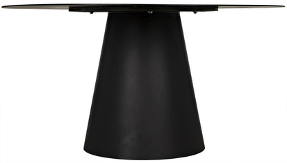 Noir Vesuvius Dining Table in Matte Black GTAB556MTB