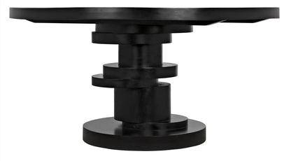 Noir Hugo Dining Table in Hand Rubbed Black GTAB558HB