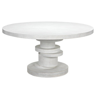 Noir Hugo Dining Table 60" in White Wash GTAB558WH