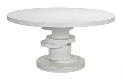 Noir Hugo Dining Table 60" in White Wash GTAB558WH