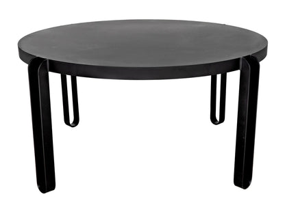 Noir Marcellus Dining Table in Black Metal GTAB563MTB-L