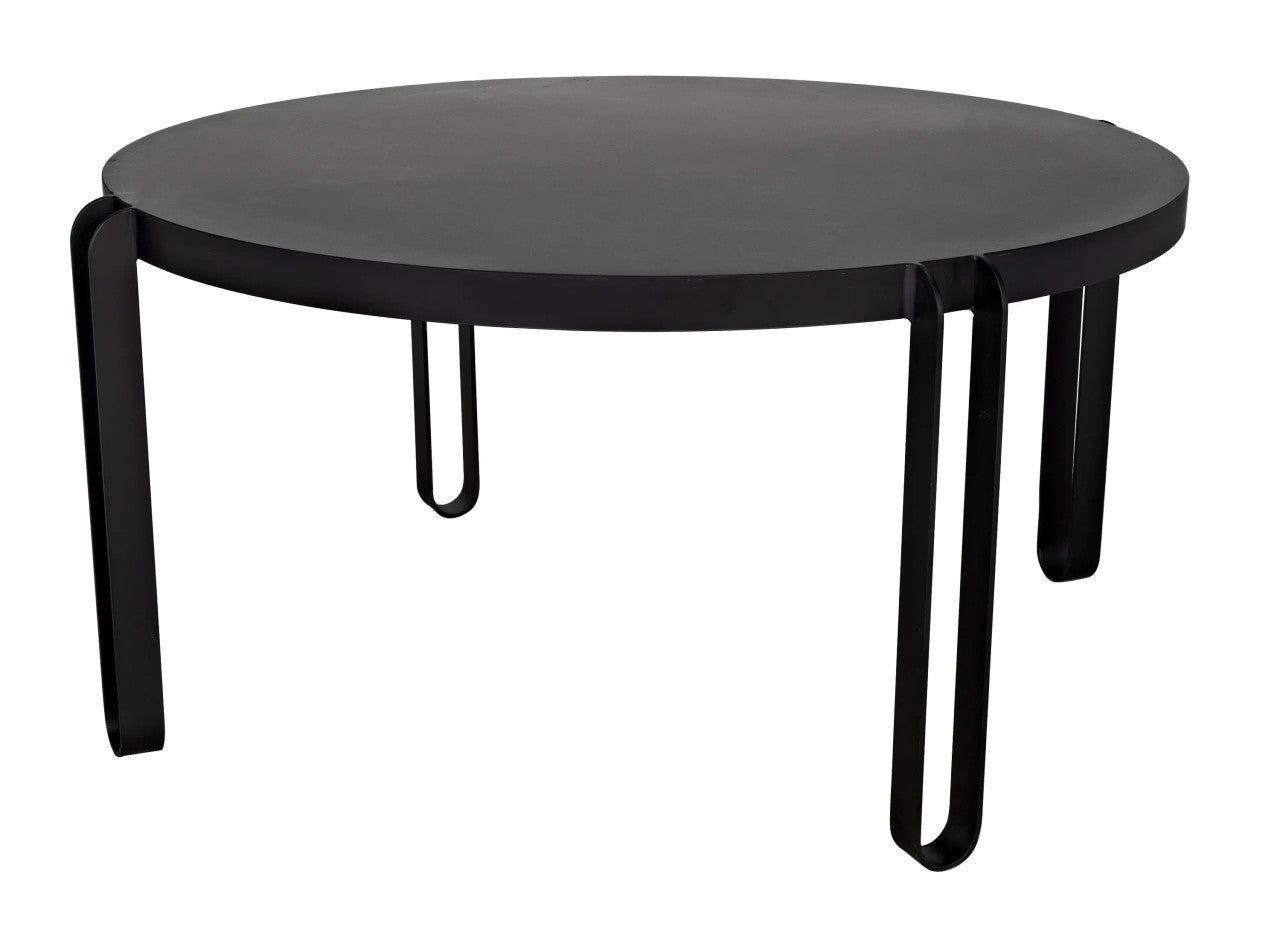 Noir Marcellus Dining Table in Black Metal GTAB563MTB-L