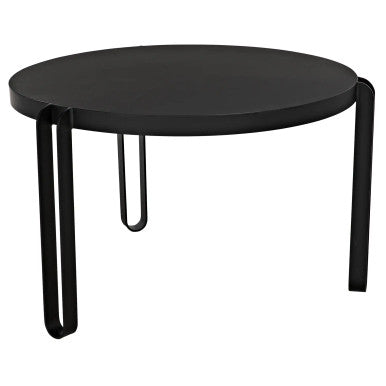 Noir Marcellus Dining Table in Black Metal GTAB563MTB-S