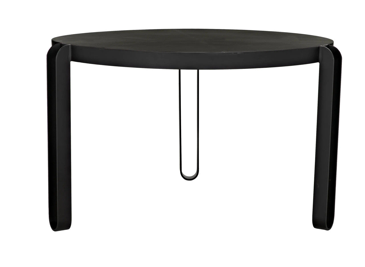 Noir Marcellus Dining Table in Black Metal GTAB563MTB-S