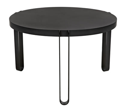 Noir Marcellus Dining Table in Black Metal GTAB563MTB-S