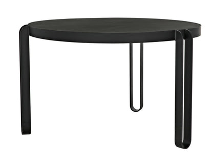 Noir Marcellus Dining Table in Black Metal GTAB563MTB-S