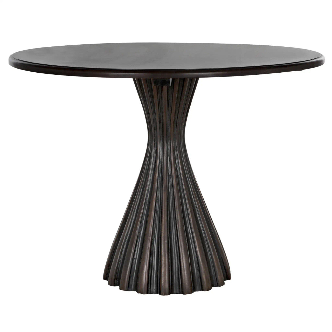 Noir Osiris Dining Table in Pale with Light Brown Trim GTAB564PR