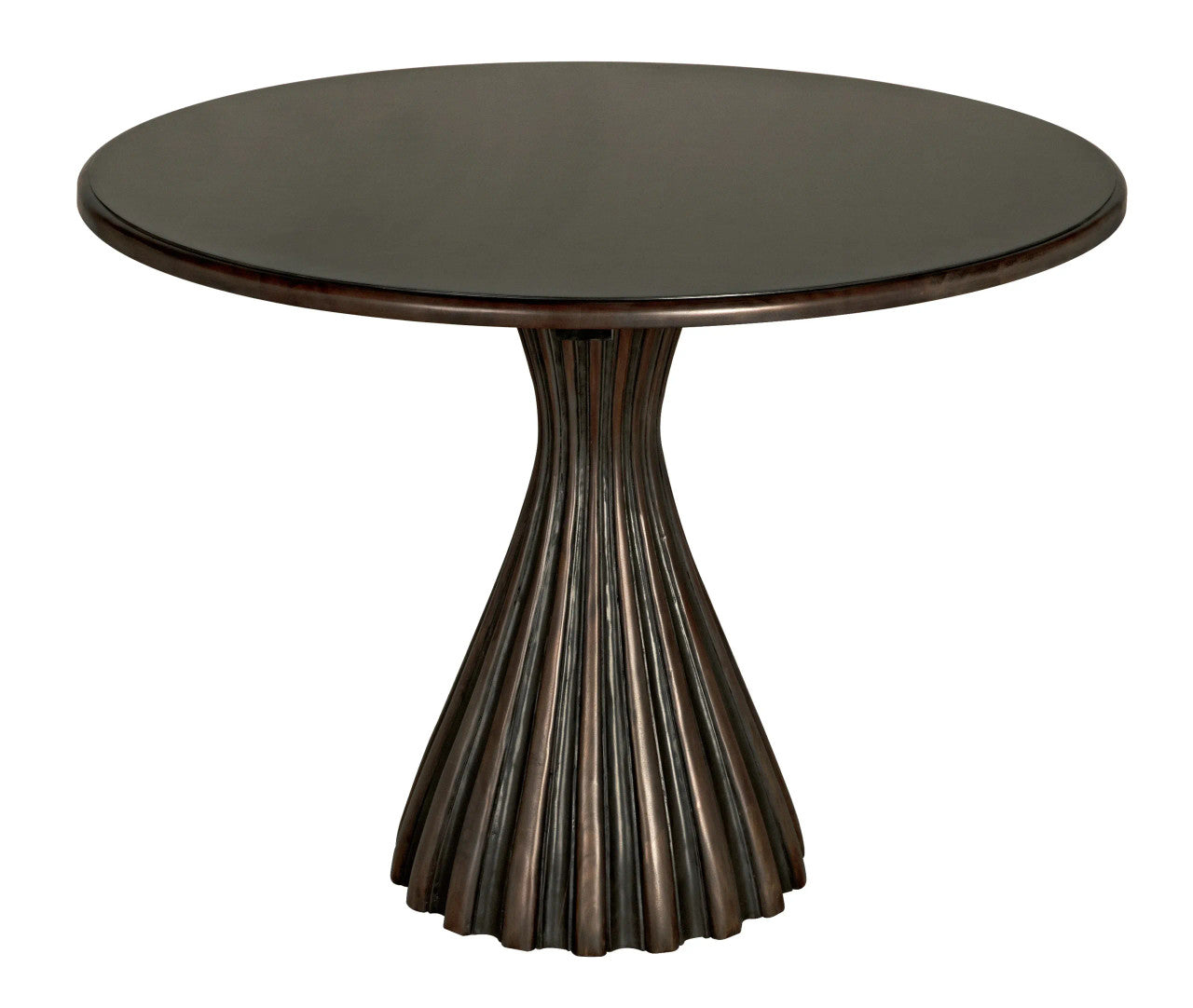 Noir Osiris Dining Table in Pale with Light Brown Trim GTAB564PR