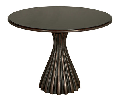 Noir Osiris Dining Table in Pale with Light Brown Trim GTAB564PR