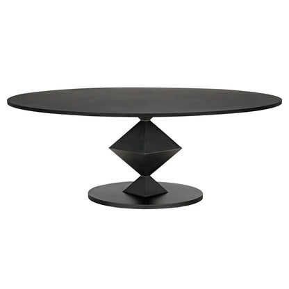 Noir Katana Oval Dining Table in Matte Black GTAB565MTB